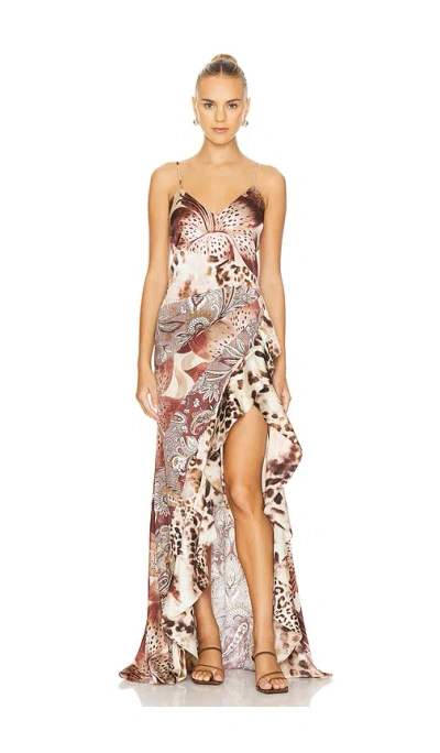 Retroféte Raelynn Dress In Vintage Mixed Print