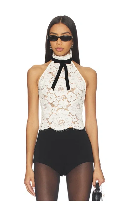 Retroféte Ravenna Lace Top In White