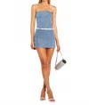 Retroféte Rayne Mini Dress In Vintage Oasis In Blue
