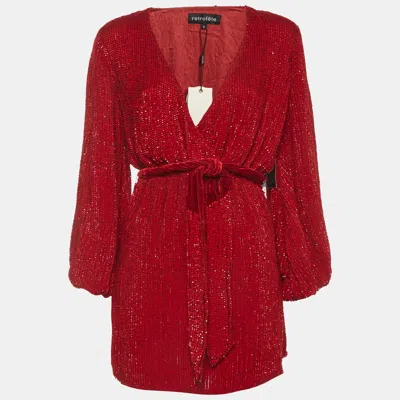 Retroféte Red Sequin Gabrielle Mini Dress