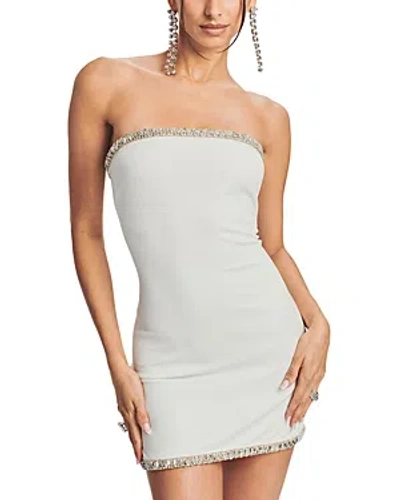 Retroféte Regina Crystal Embellished Mini Dress In White/silver
