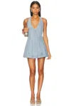 Retroféte Renfri Denim Dress In Blue