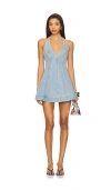 Retroféte Renfri Denim Dress In Blue