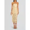 Retroféte Rowen Sequined Lace Midi Dress In Yuzu