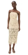 Retroféte Rowen Sequined Lace Midi Dress In Yuzu