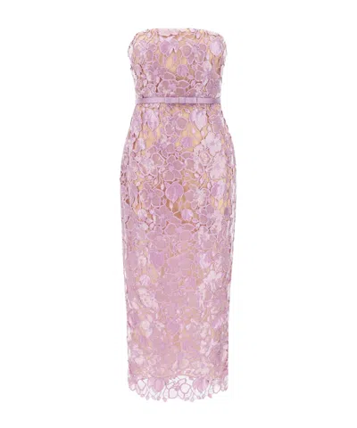 Retroféte Rowena Lace Midi Dress In Multi