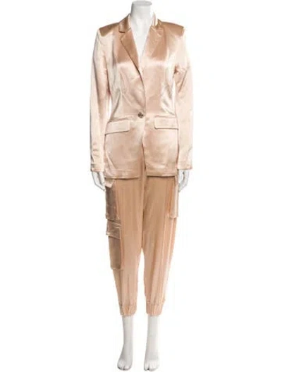 Pre-owned Retroféte Ruffle Embellishment Pant Set In Neutral