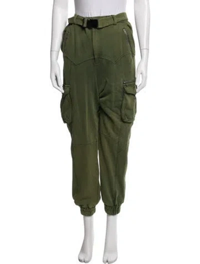 Pre-owned Retroféte Ruffle Embellishment Sweatpants In Green