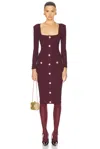 Retroféte Sadelle Knit Dress In Metallic Mulberry