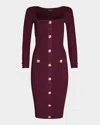 Retroféte Sadelle Knit Dress In Metallic Mulberry