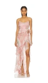 Retroféte Samara Dress Dusty Pink Botanical In Dusty Pink Botanical