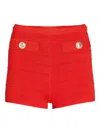 Retroféte Sandra Bandage Knit Shorts In Red