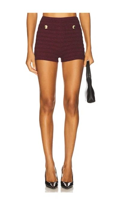 Retroféte Sandra Short In Burgundy
