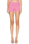 Retroféte Sandra Ribbed Knit Shorts In Metallic Candy Pink