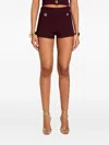 Retroféte Sandra Bandage Knit Shorts In Brown