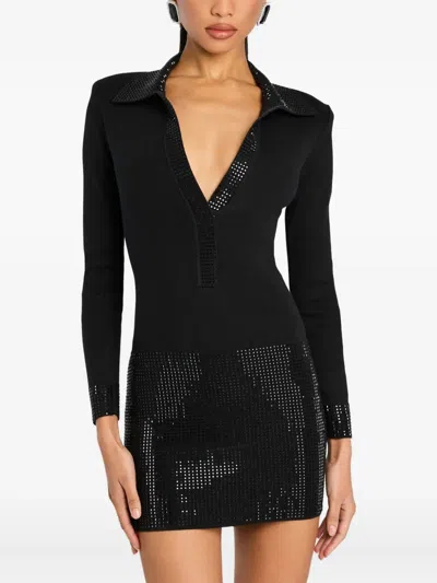 Retroféte Santana Embellished Knit Dress In Black