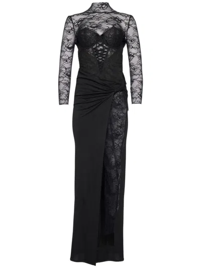 Retroféte Saphhira Lace Dress In Black