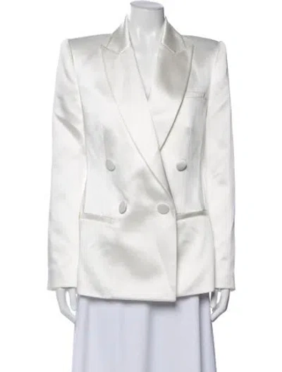 Pre-owned Retroféte Satin Blazer In White