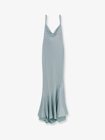 Retroféte Satin Vinica Dress In Blue