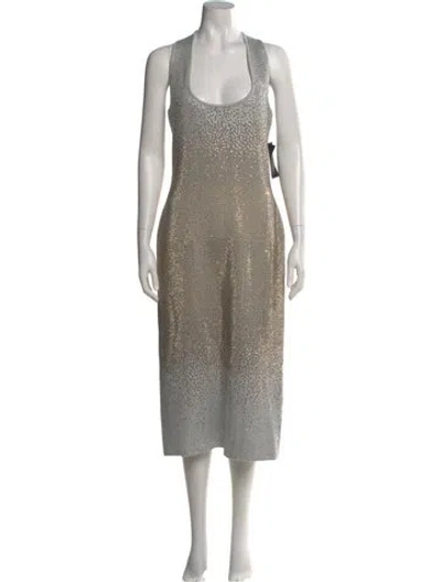 Pre-owned Retroféte Scoop Neck Long Dress W/ Tags In Multi