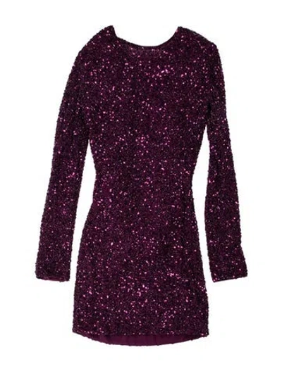 Pre-owned Retroféte Scoop Neck Mini Dress In Purple