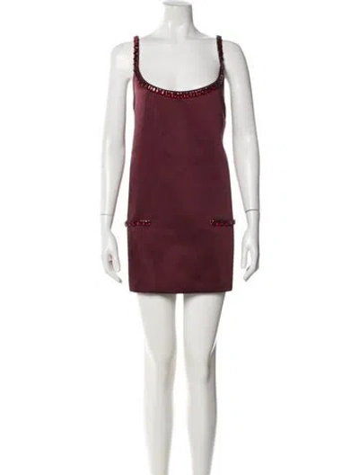 Pre-owned Retroféte Scoop Neck Mini Dress W/ Tags In Gray