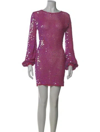 Pre-owned Retroféte Scoop Neck Mini Dress W/ Tags In Purple