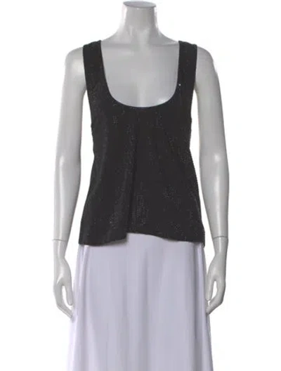 Pre-owned Retroféte Scoop Neck Sleeveless Top In Black
