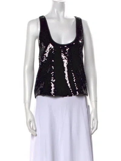 Pre-owned Retroféte Scoop Neck Sleeveless Top W/ Tags In Black