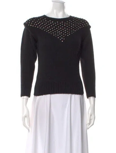Pre-owned Retroféte Scoop Neck Sweater In Black