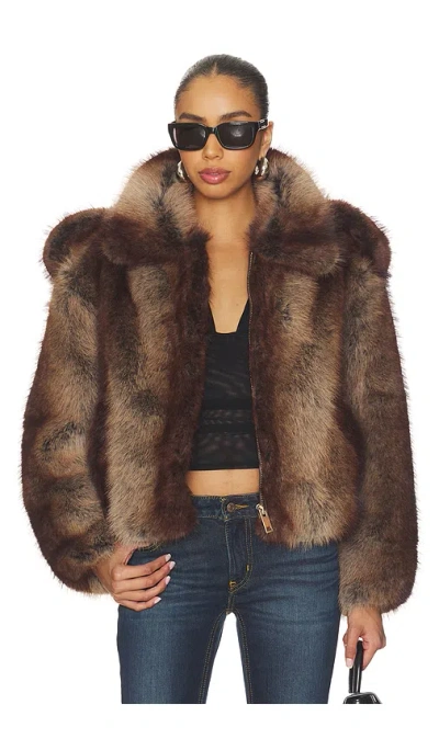 Retroféte Segrid Bomber In Brown
