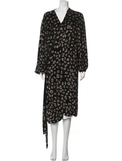 Pre-owned Retroféte Sequin Animal Print Coat In Black