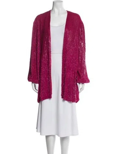 Pre-owned Retroféte Sequin Blazer In Red