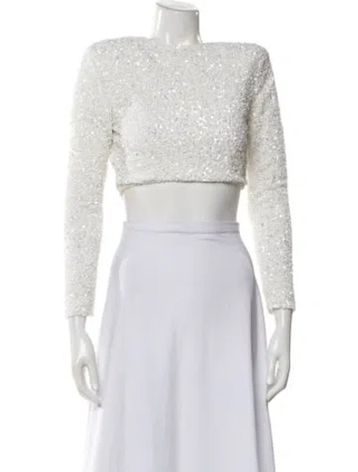 Pre-owned Retroféte Sequin Bolero In White