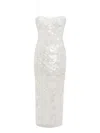 Retroféte Sequin-embellished Midi Dress In White