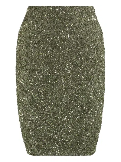 RETROFÉTE SEQUIN-EMBELLISHED PENCIL SKIRT