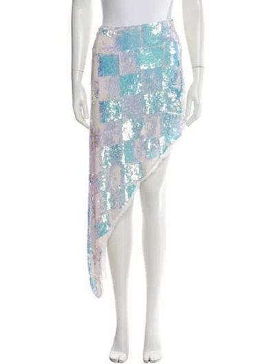 Pre-owned Retroféte Sequin Embellishments Midi Length Skirt In Neutral
