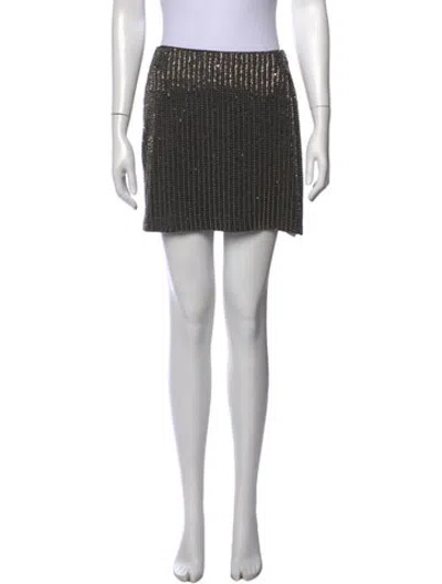 Pre-owned Retroféte Sequin Embellishments Mini Skirt In Black