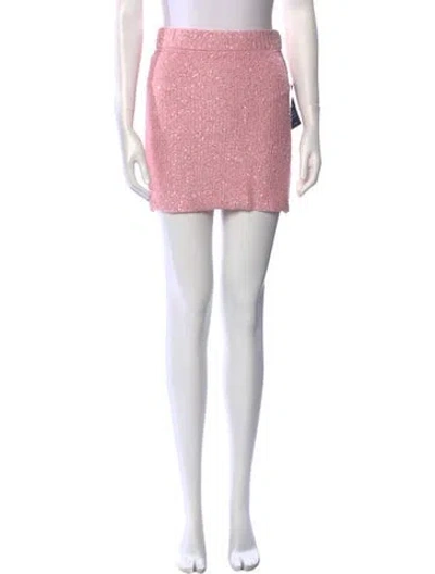 Pre-owned Retroféte Sequin Embellishments Mini Skirt W/ Tags In Pink