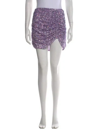 Pre-owned Retroféte Sequin Embellishments Mini Skirt W/ Tags In Purple