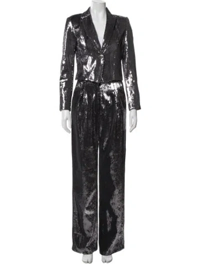 Pre-owned Retroféte Sequin Embellishments Pantsuit In Purple