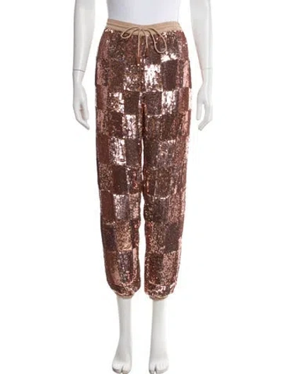 Pre-owned Retroféte Sequin Embellishments Sweatpants In Brown