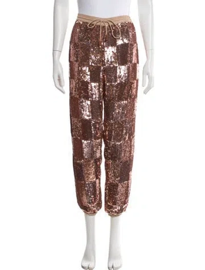 Pre-owned Retroféte Sequin Embellishments Sweatpants In Brown/neutrals