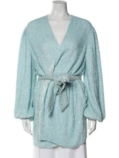 Pre-owned Retroféte Sequin Evening Jacket In Blue