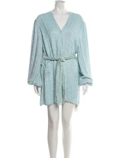 Pre-owned Retroféte Sequin Evening Jacket In Blue