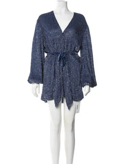 Pre-owned Retroféte Sequin Evening Jacket In Blue
