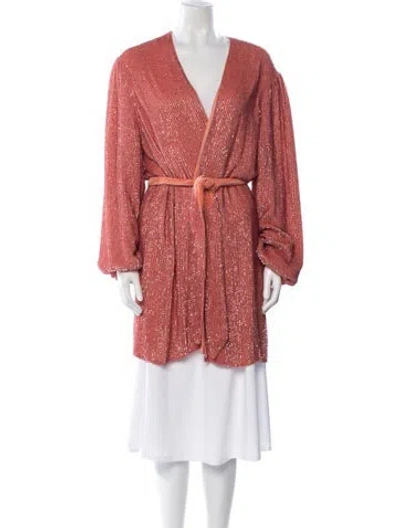 Pre-owned Retroféte Sequin Evening Jacket In Orange