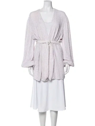 Pre-owned Retroféte Sequin Evening Jacket In Silver