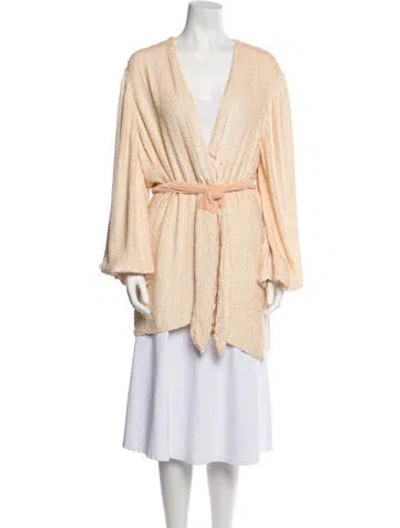 Pre-owned Retroféte Sequin Jacket In Orange