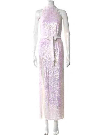 Pre-owned Retroféte Sequin Long Dress In Neutral